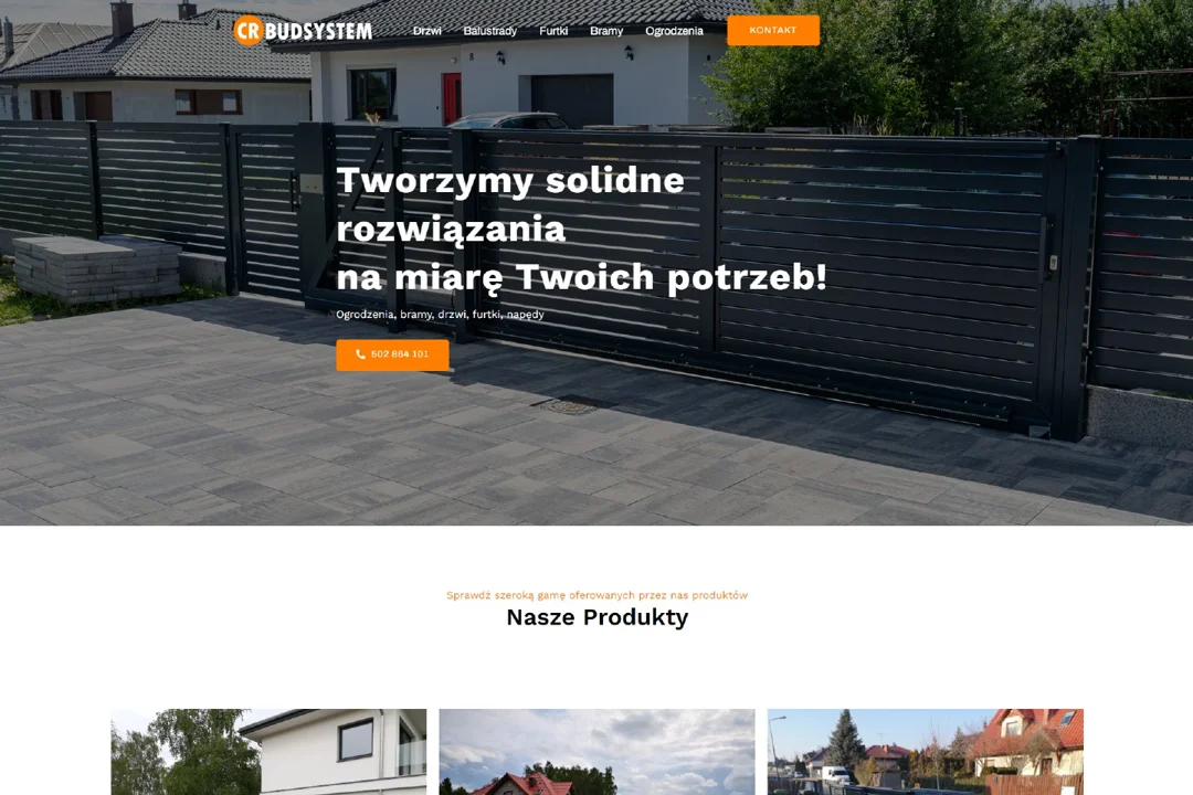 Budsystem: strona główna — fragment