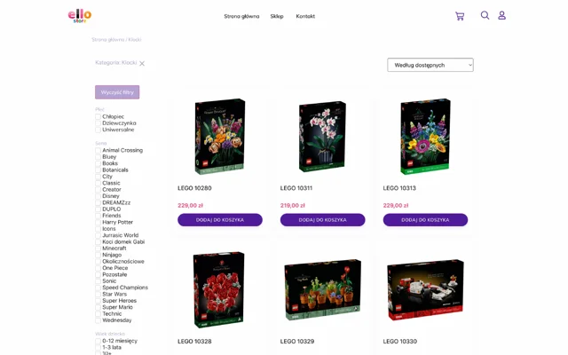 Ello Store — katalog produktów