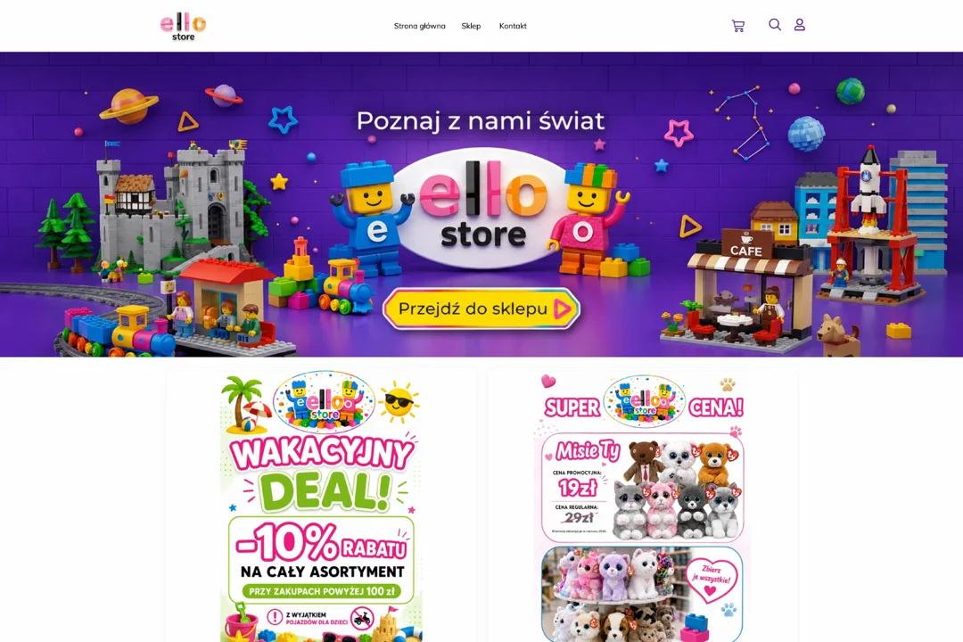 Ello Store: strona główna — fragment