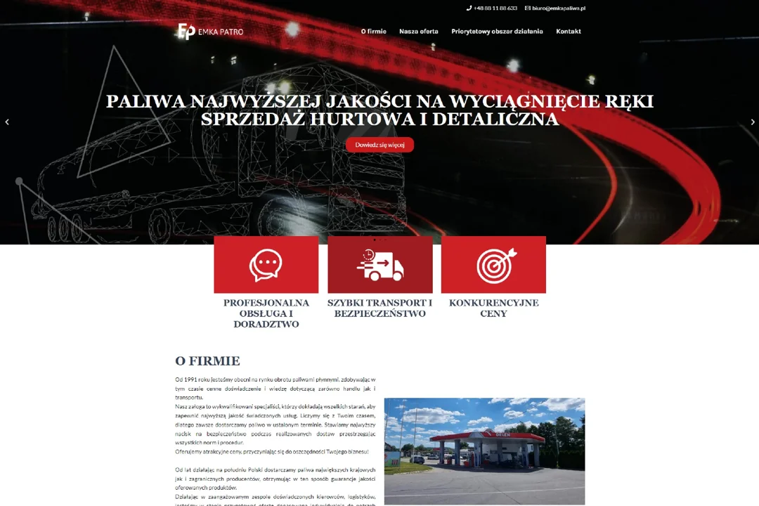 Emkapatro: strona główna — fragment