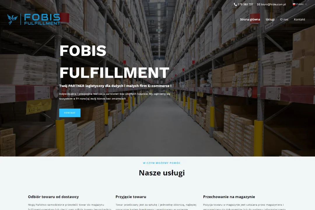 Fobis Fulfillment: strona główna — fragment