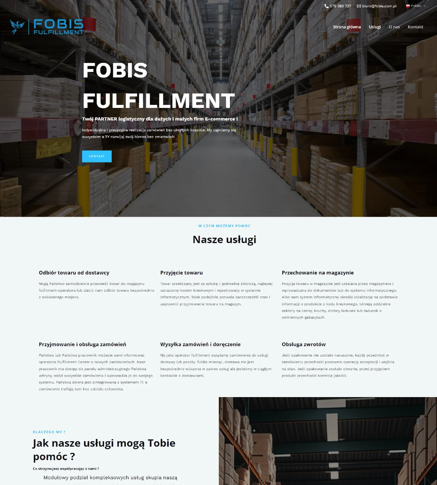 Fobis Fulfillment: strona główna — fragment