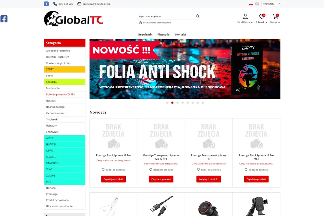 GlobalTC: strona główna — fragment