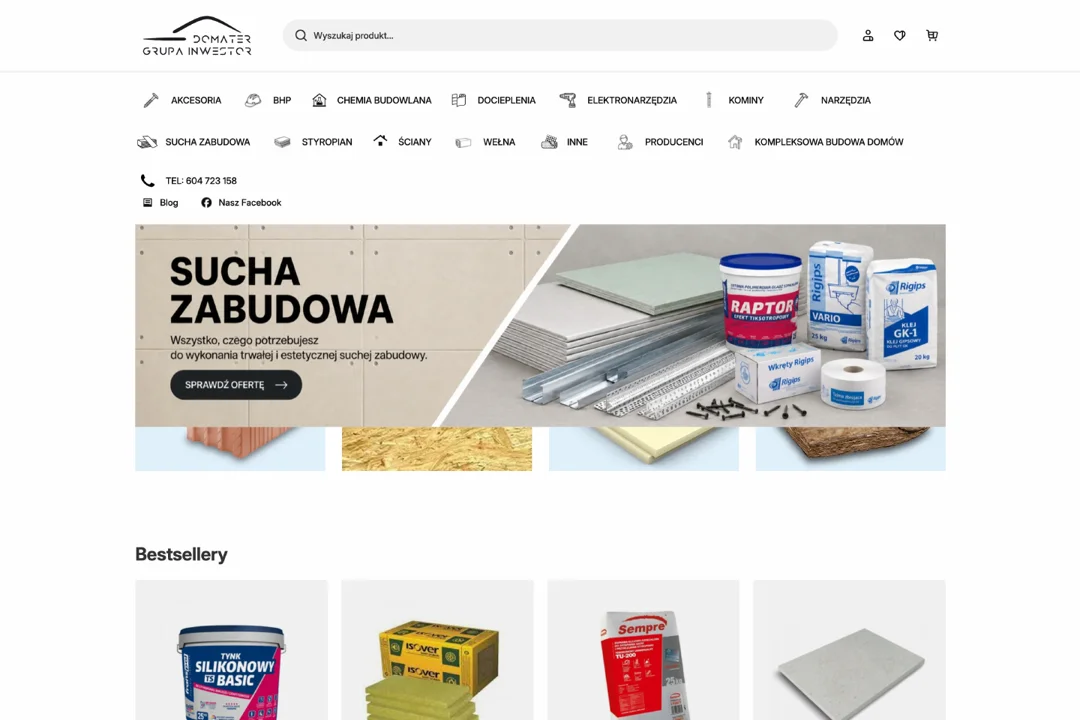 Grupa Inwestor: strona główna — fragment