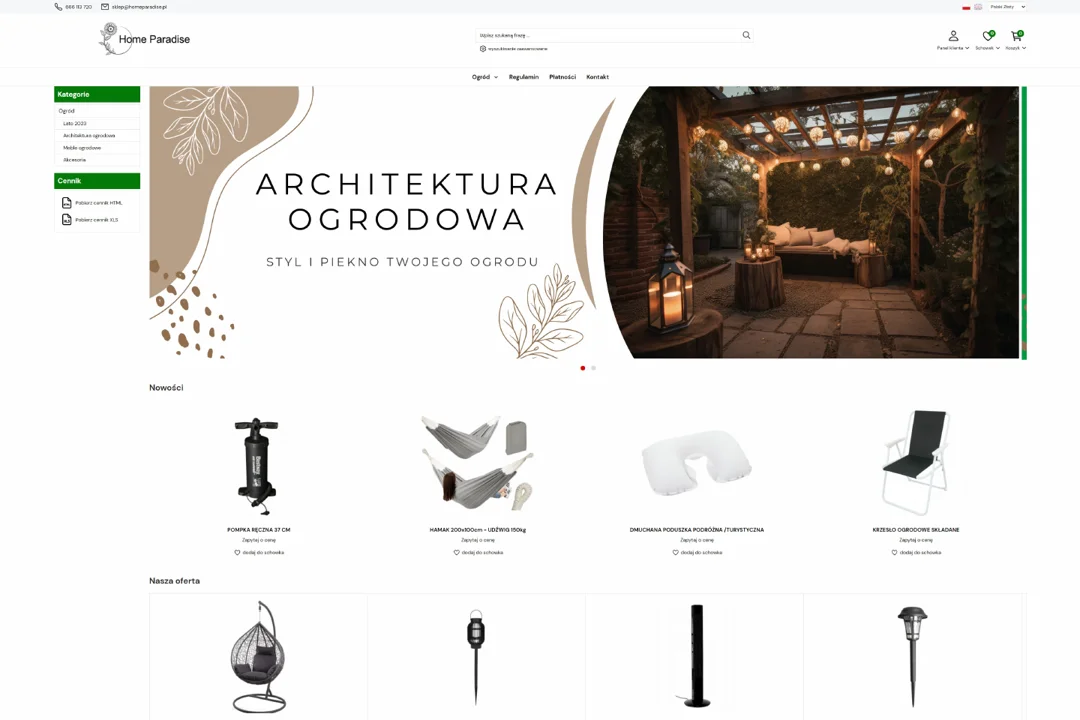 Home Paradise: strona główna — fragment