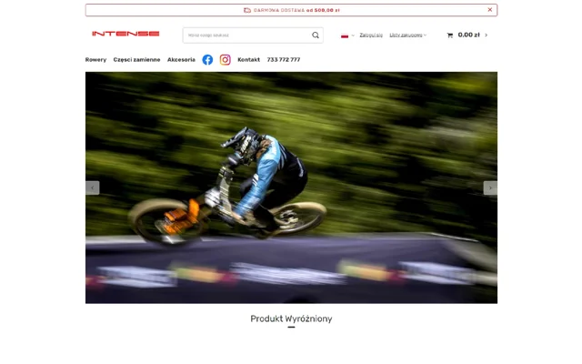 Intense Bike — drugi dostarczony widok sklepu