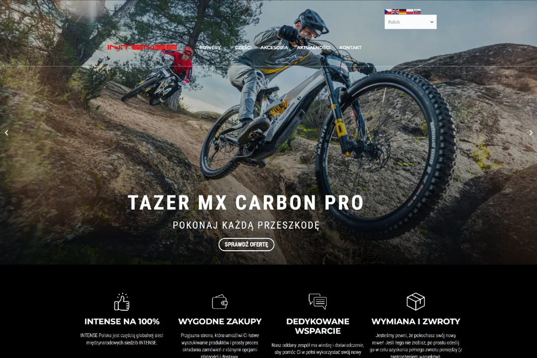 Intense Bike: strona główna — fragment