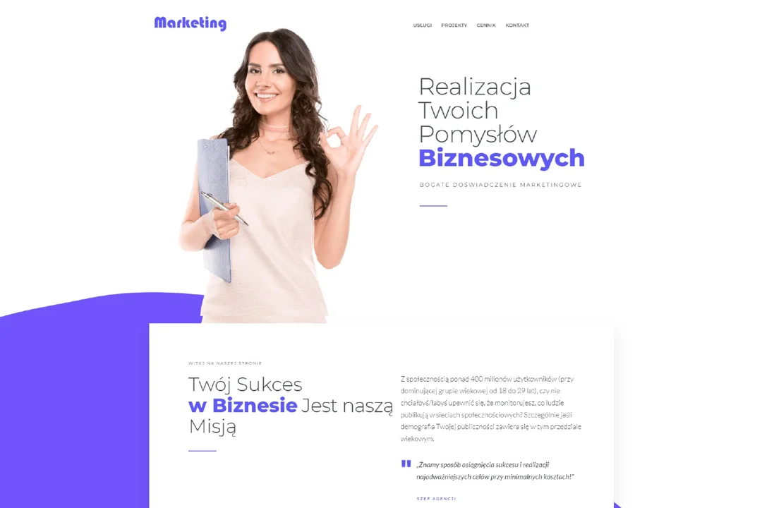 Marketing.eu: strona główna — fragment