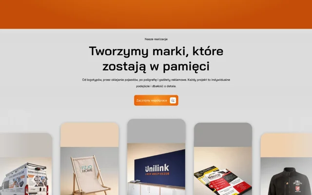 Orange Art — zbliżenie strony