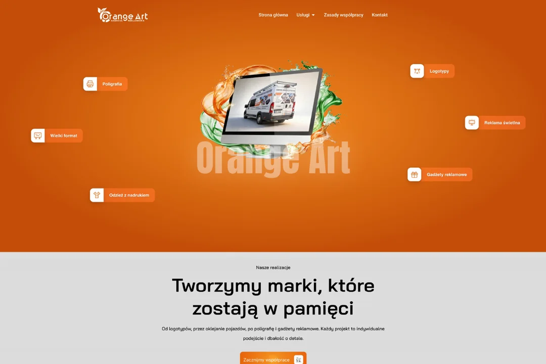 Orange Art: strona główna — fragment