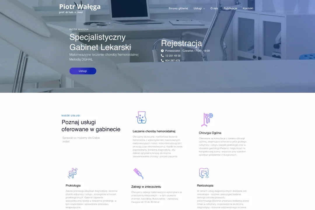 Piotr Wałęga: strona główna — fragment