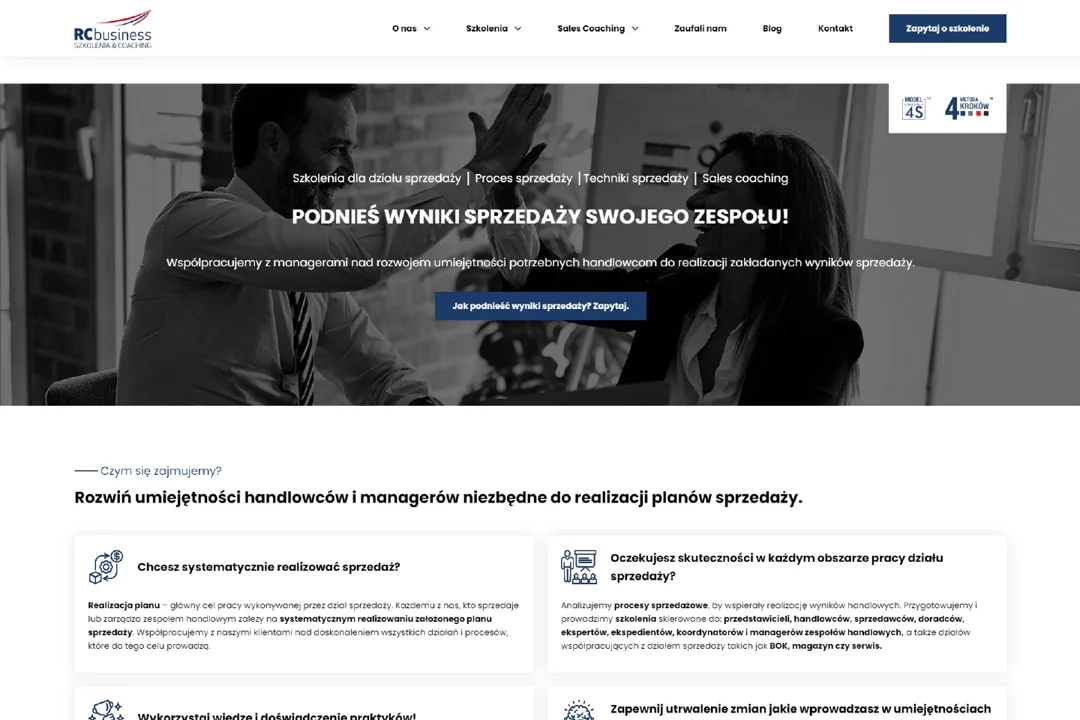 RCbusiness: strona główna — fragment