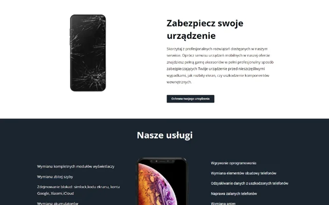 SerwisGSM — zbliżenie strony
