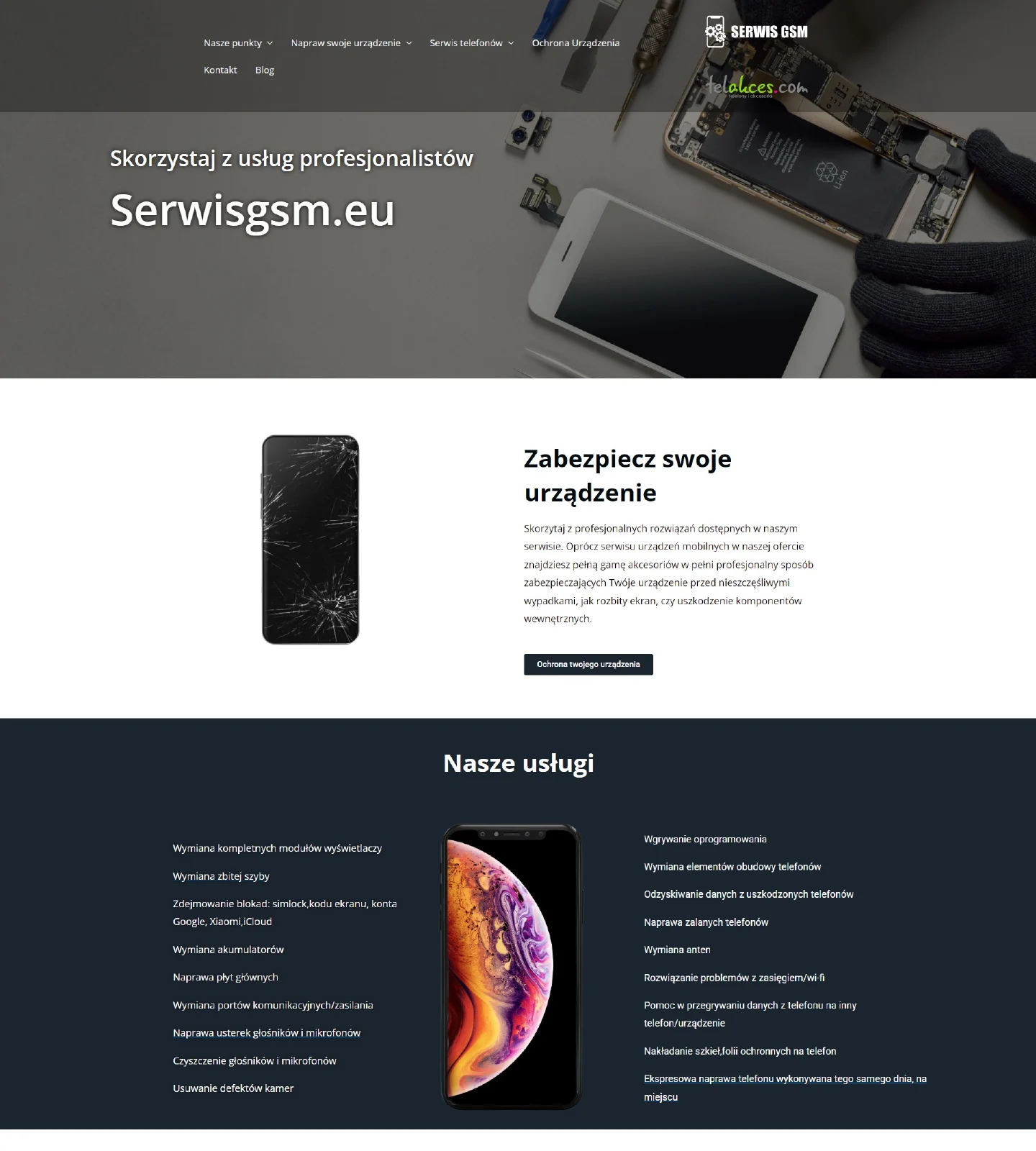 SerwisGSM: strona główna — fragment