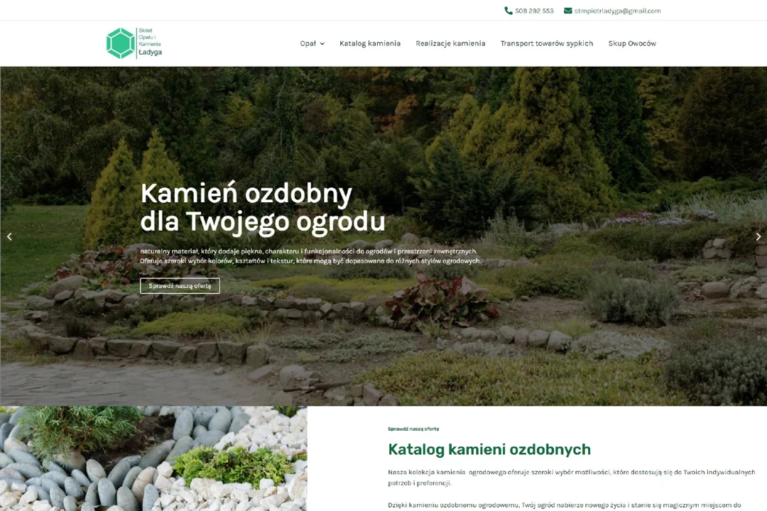 Skład Ładyga: strona główna — fragment