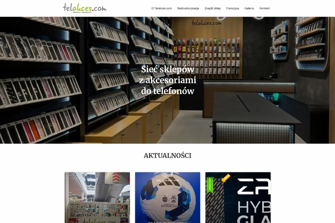Telakces.com: strona główna — fragment
